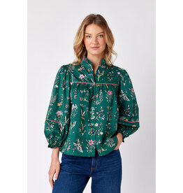 Crosby By Mollie Burch WORTH BLOUSE Botany