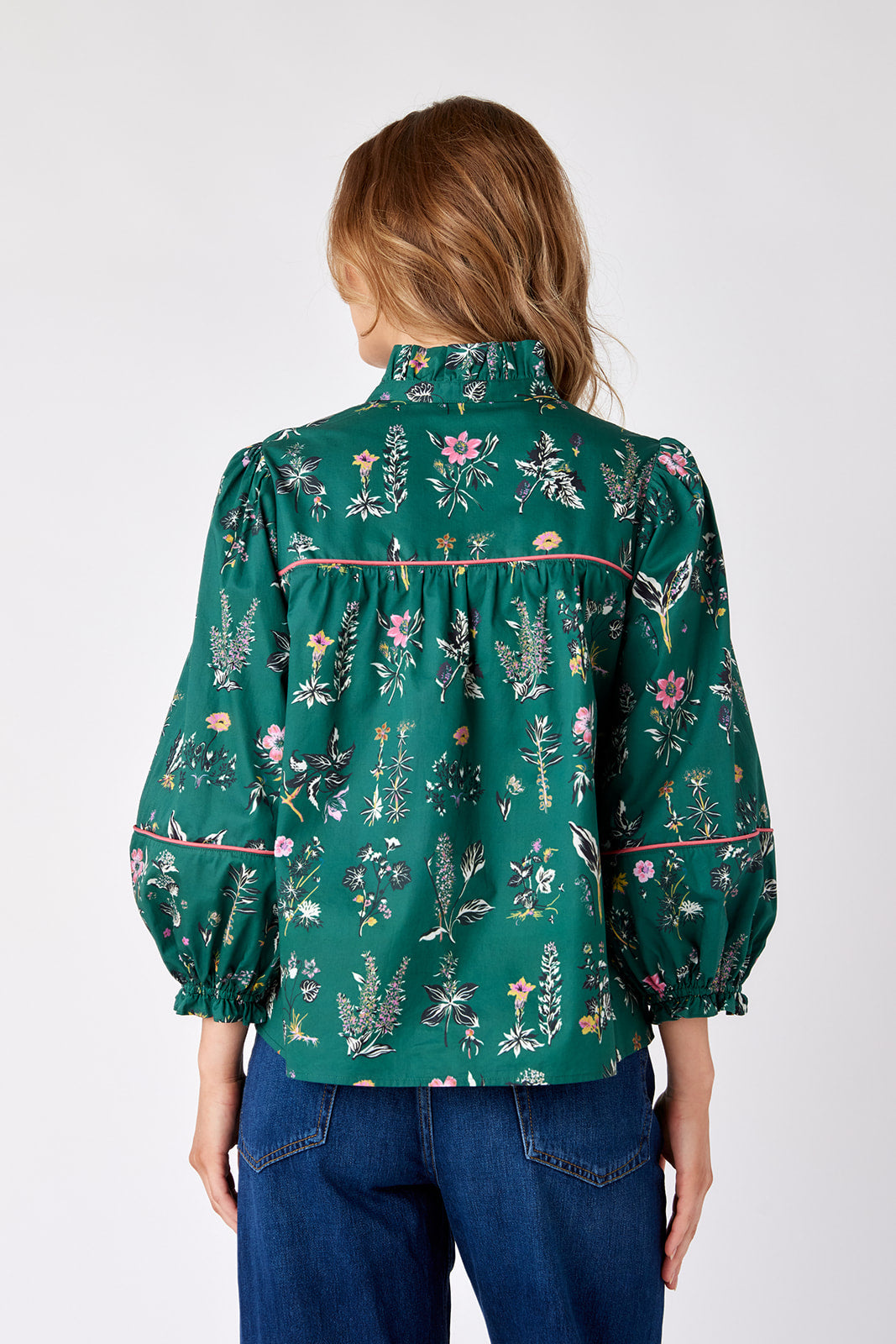 Crosby By Mollie Burch WORTH BLOUSE Botany