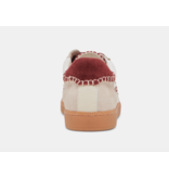 Dolce Vita Notice Sneaker Stitch White and Red Calf Hair