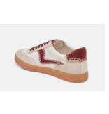 Dolce Vita Notice Sneaker Stitch White and Red Calf Hair
