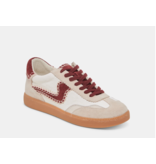 Dolce Vita Notice Sneaker Stitch White and Red Calf Hair