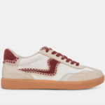 Dolce Vita Notice Sneaker Stitch White and Red Calf Hair