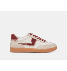 Dolce Vita Notice Sneaker Stitch White and Red Calf Hair