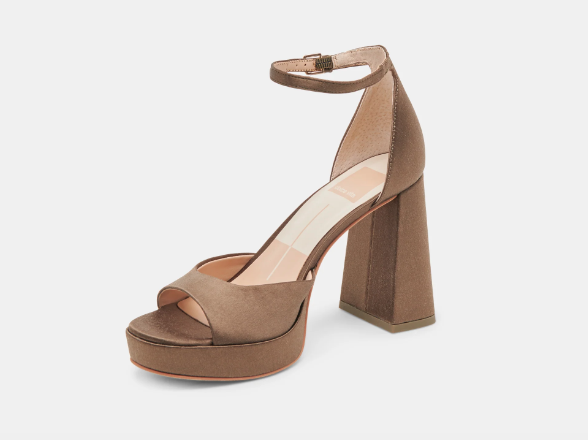 Dolce Vita Pandro Olive Satin Platform