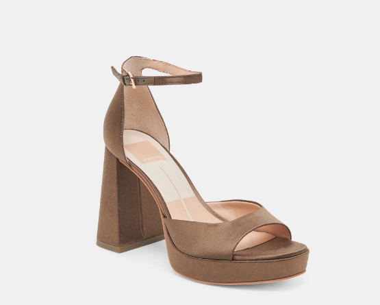 Dolce Vita Pandro Olive Satin Platform
