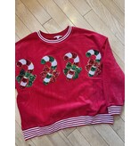 Candy Cane Sequin Sweater