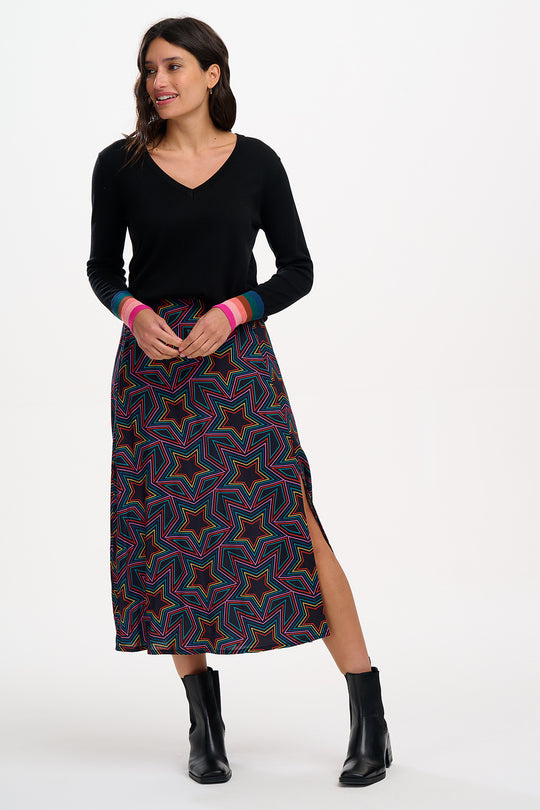 Sugarhill Brighton ROSALIND SKIRT Rainbow Star Explosion