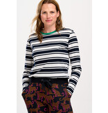 Sugarhill Brighton BRUNSWICK JERSEY TOP Black Off- White Stripe