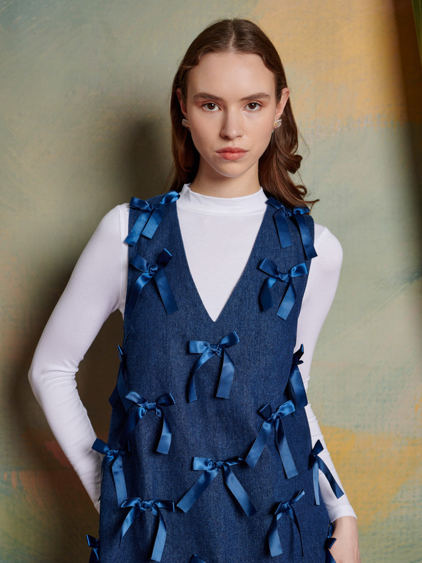 Sister Jane Lyrical Bow Mini Dress