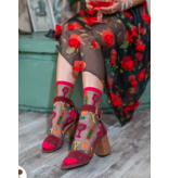Cocktail Hour Black Sheer Crew Sock