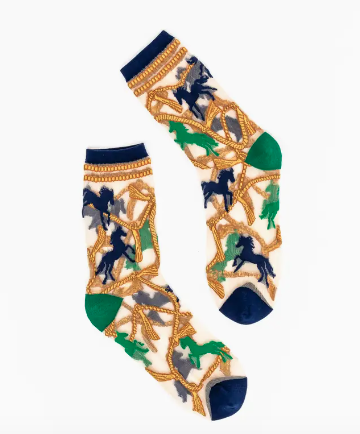 Horses and Chains Sheer Crew Sock