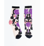 Nocturnal Cats Sheer Crew Sock