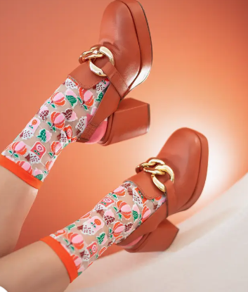 Pumpkin Spice Sheer Crew Sock