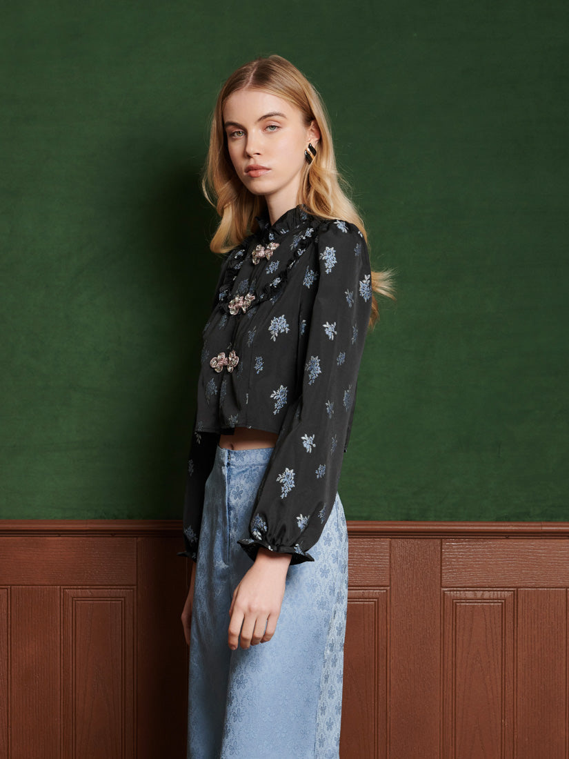 Sister Jane Onyx Floral Top