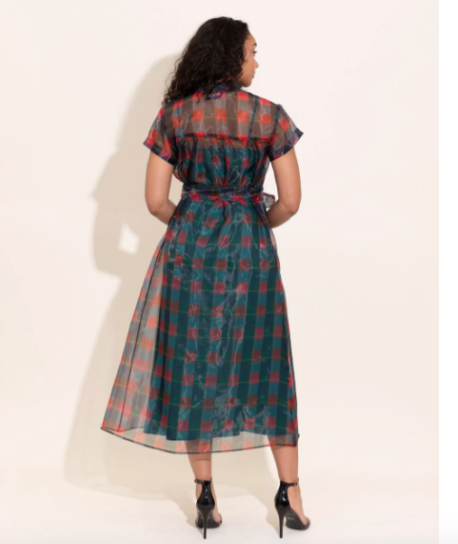 Alden Adair Rachel Dress in Holiday Plaid
