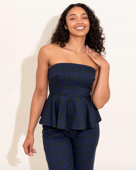 Alden Adair Melissa Top in Tartan