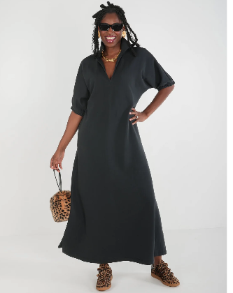 Emily McCarthy Poppy Maxi - Black French Terry