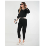 Emily McCarthy Julia Sweater - Black Knit  Cheetah
