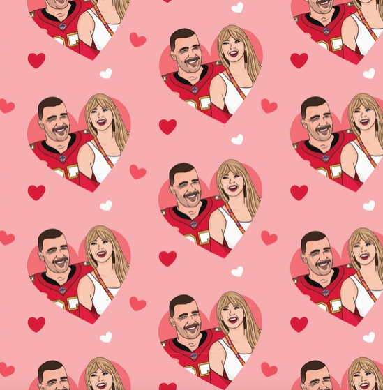 Taylor Travis Love Valentine's Wrapping Paper Roll