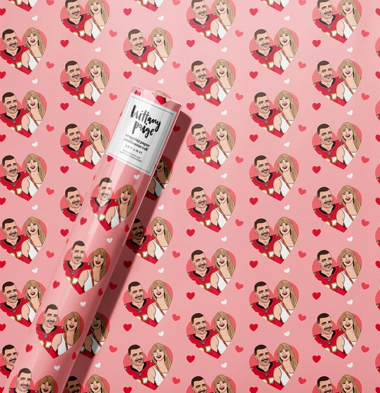 Taylor Travis Love Valentine's Wrapping Paper Roll