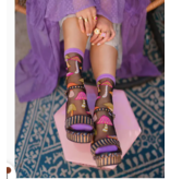 Magic Mushrooms Black Sheer Crew Sock