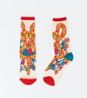 Year of the Snake Sheer Crew Sock