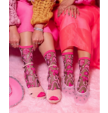 Disco Barbie Black Sheer Crew Sock