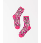 Disco Barbie Black Sheer Crew Sock