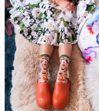 Feeling Foxy Sheer Crew Sock