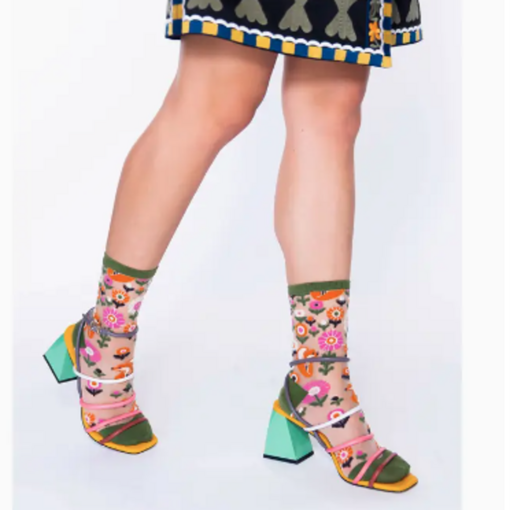 Feeling Foxy Sheer Crew Sock