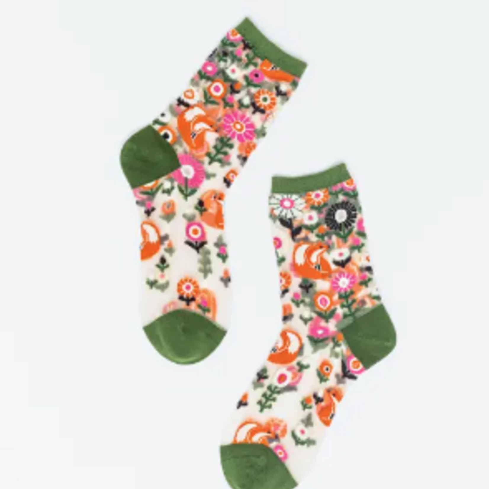 Feeling Foxy Sheer Crew Sock