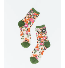 Feeling Foxy Sheer Crew Sock