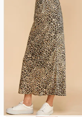 TCEC Animal Print Full Length Skirt