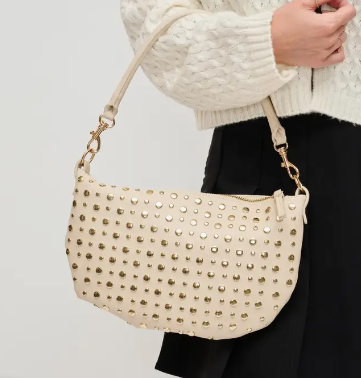 Urban Expressions Jordan Studded Shoulder Bag - Crossbody