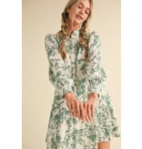 Collared Print Mini Dress