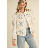Quilted Floral Print Jacket