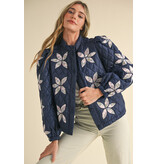 Quilted Floral Print Jacket