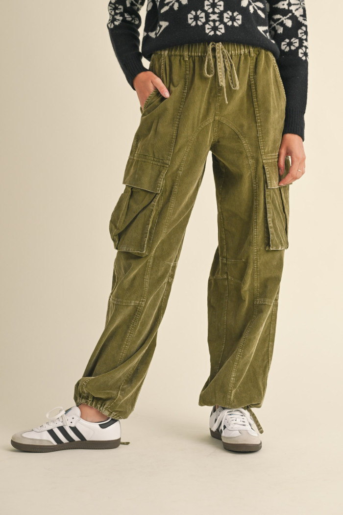 Drawstring Cargo Pants