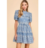 Embroidered Eyelet Ruffle Dress