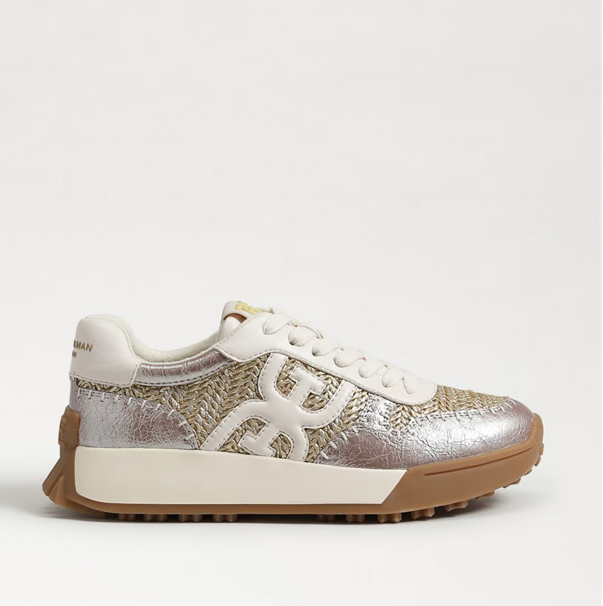 Sam Edelman Langley Woven Natural and Gold