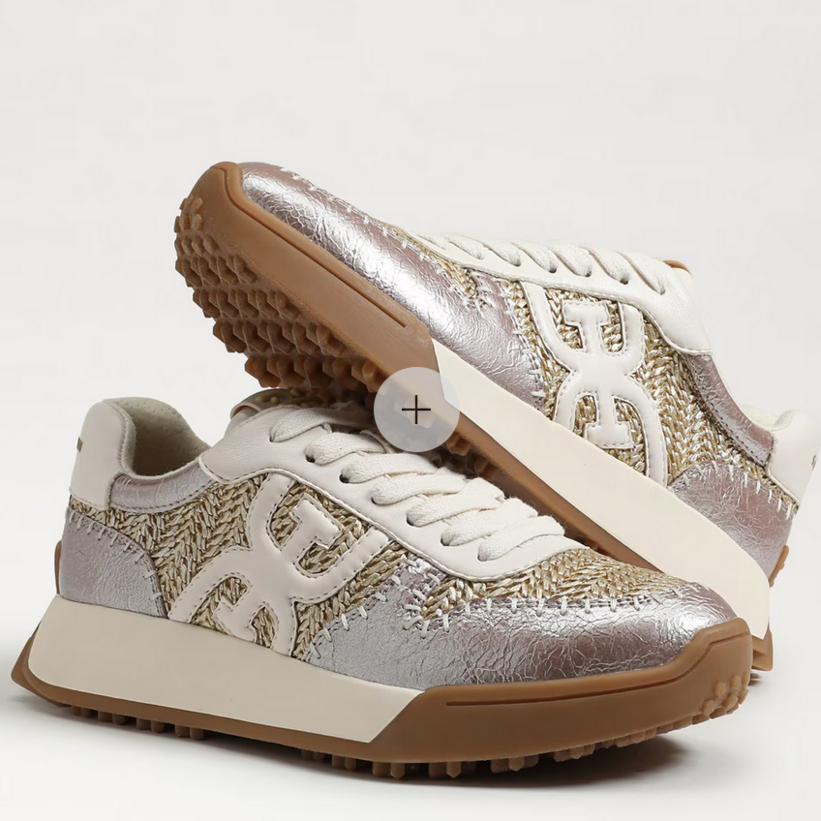 Sam Edelman Langley Woven Natural and Gold