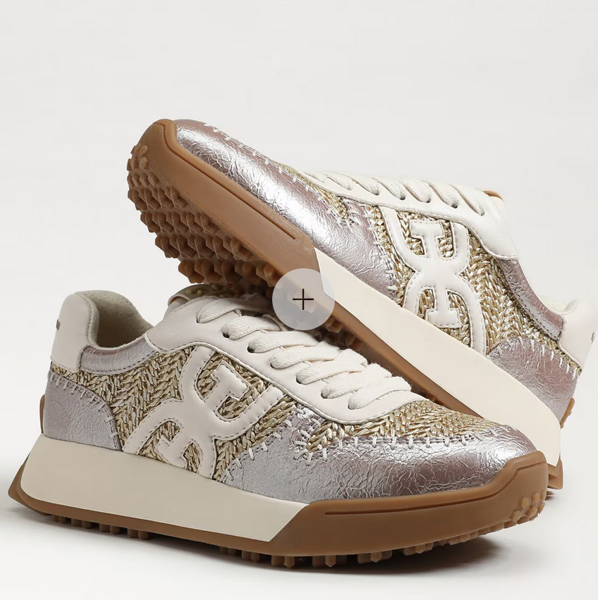 Sam Edelman Langley Woven Natural and Gold