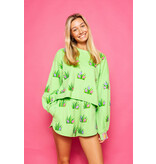 Queen of Sparkles Lime Green Easter Egg In Grass Sweatshirt