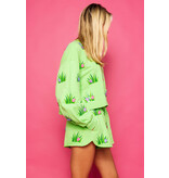 Queen of Sparkles Lime Green Easter Egg In Grass Sweatshirt