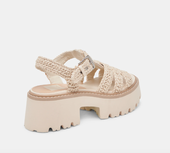 Dolce Vita Latice Sandals Oatmeal Knit