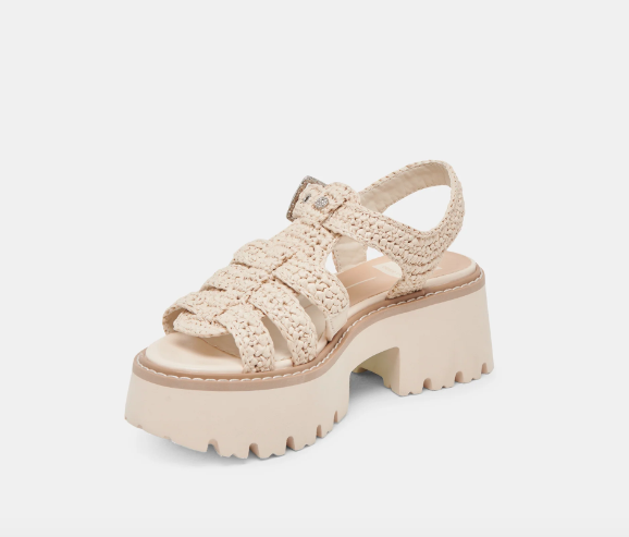 Dolce Vita Latice Sandals Oatmeal Knit