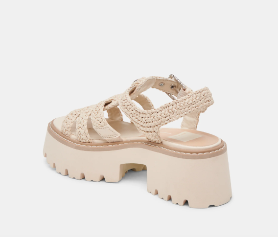 Dolce Vita Latice Sandals Oatmeal Knit