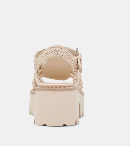 Dolce Vita Latice Sandals Oatmeal Knit