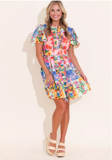 Alden Adair Heather Dress Floral Sketch