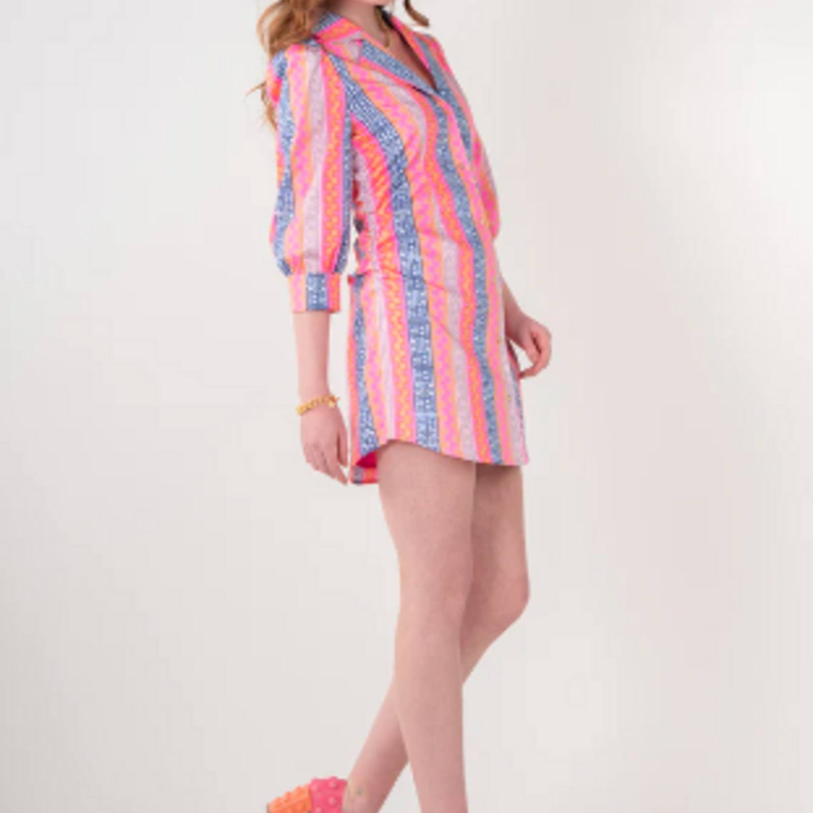 Emily McCarthy Felicity Dress - Geo Stripe